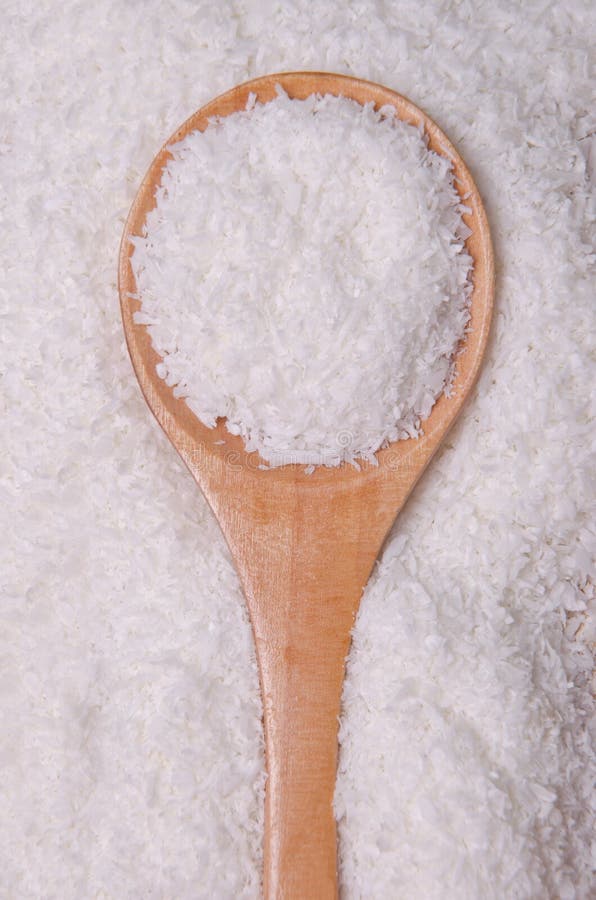 Shredded coconut flakes. stock photo. Image of nutritive 9863712