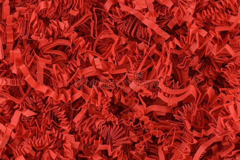 Shredded Red Paper Void Fill Stock Illustration Illustration Of