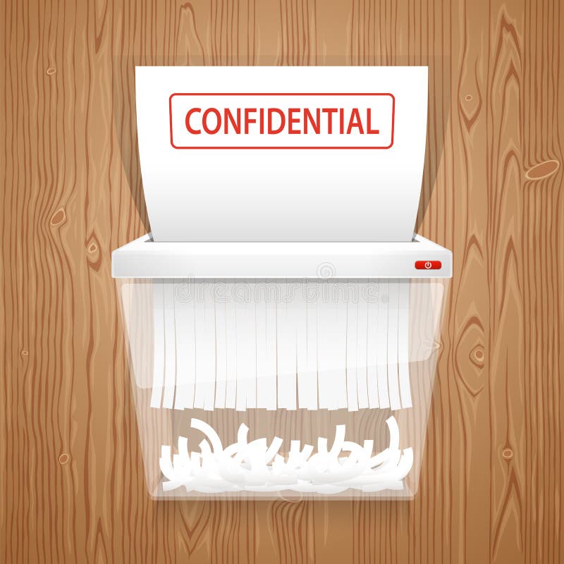 Shredding originais para a segurança ilustração royalty free Shredding originais para a segurança ilustração royalty free