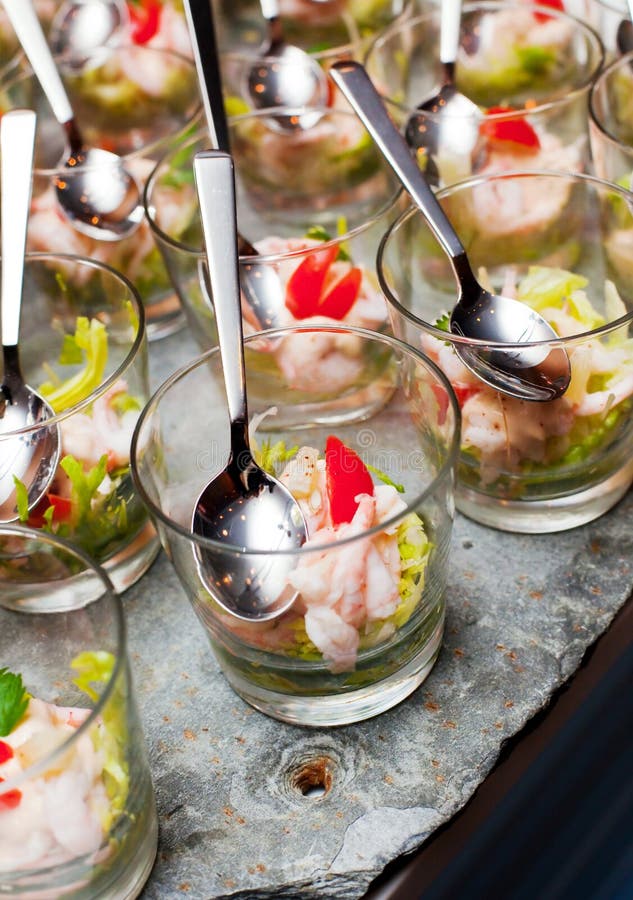 Shrimp cocktail royalty free stock photo