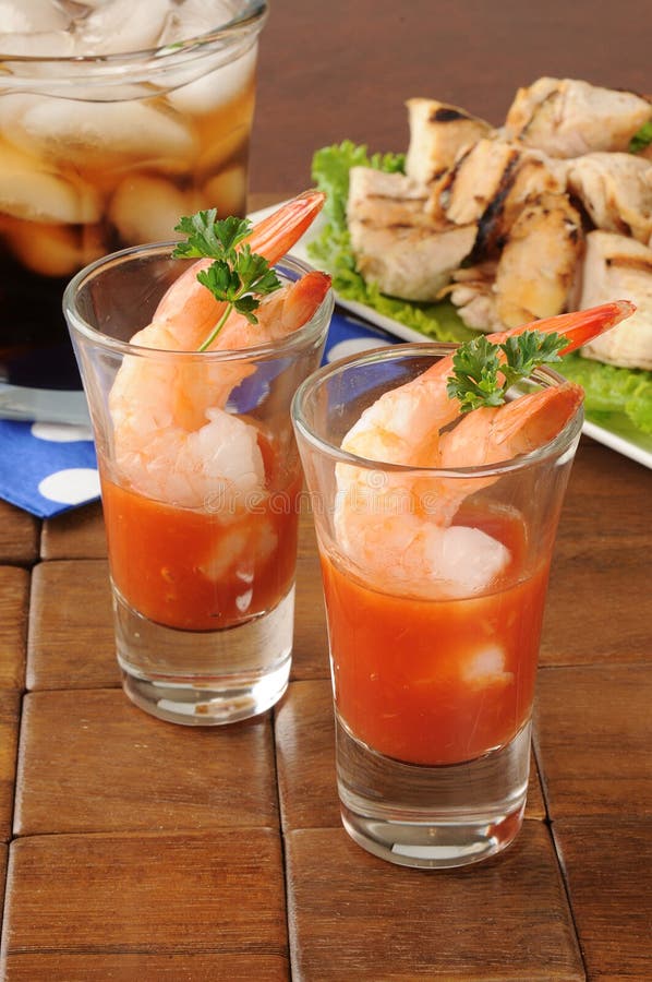 Shrimp Cocktail Glasses stock photo. Image of shellfish 8361498