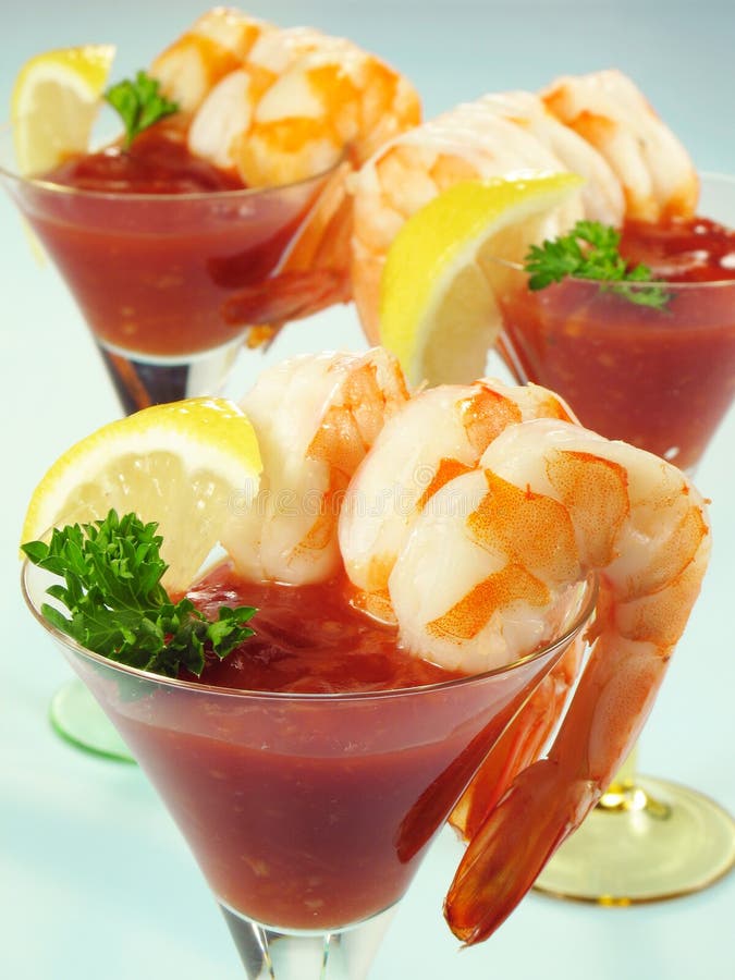 Shrimp Cocktail Glasses stock photo. Image of seafood 8361498