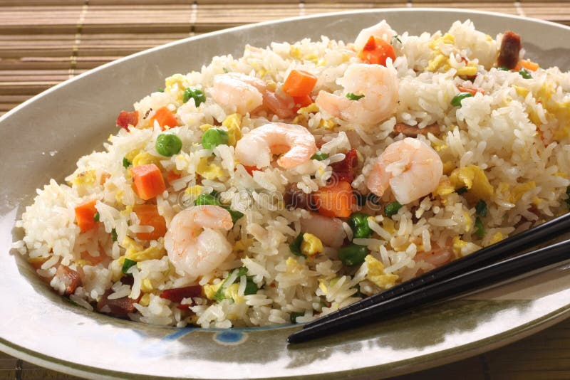 Shrimp fried rice stock photos