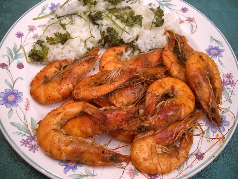 Shrimp in Garlic Sauce stock photo. Image of eating, food - 976142
