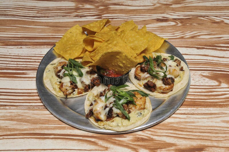 Shrimp and Grits Tacos stock photo. Image of prawns 215768336