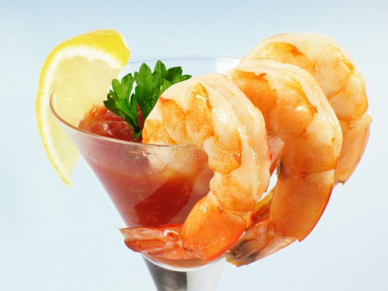 Shrimp Martini Cocktail royalty free stock photography Shrimp Martini Cocktail royalty free stock photography