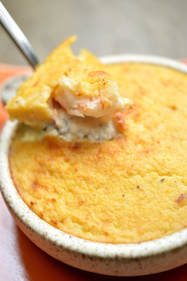 Shrimp pot pie stock images