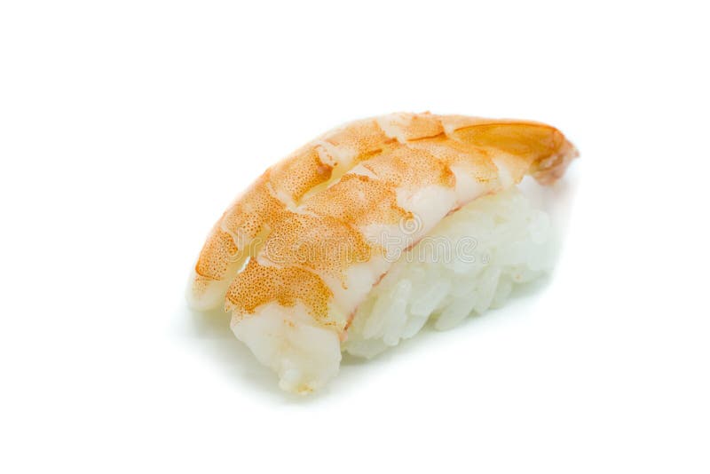 Shrimp sushi isolated on white background royalty free stock photo Shrimp sushi isolated on white background royalty free stock photo