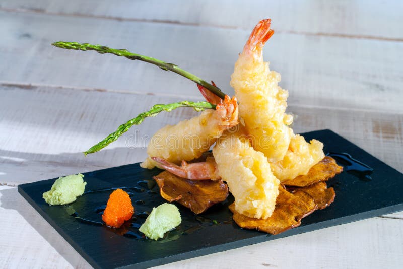 Shrimp tempura.