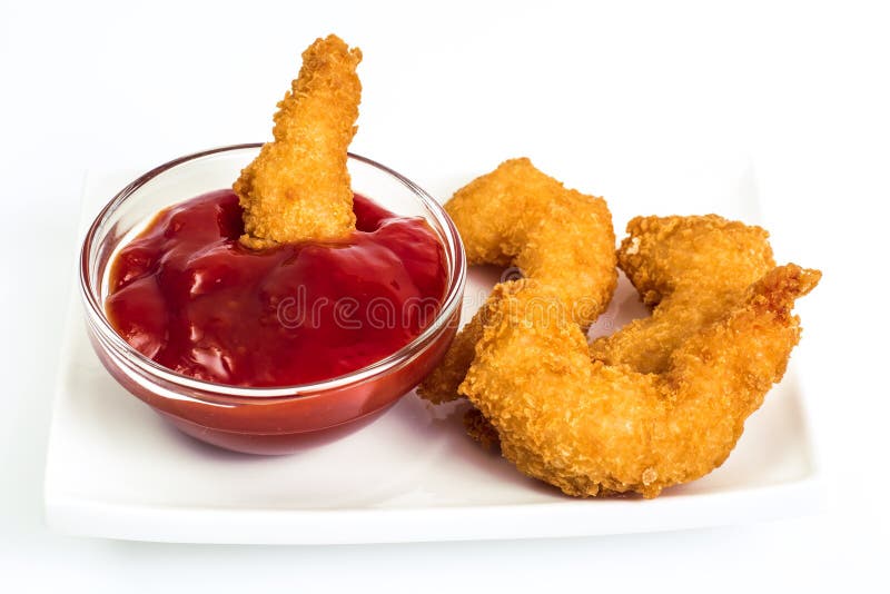 Shrimp Tempura with Ketchup Stock Image Image of plate, lunch 86550899