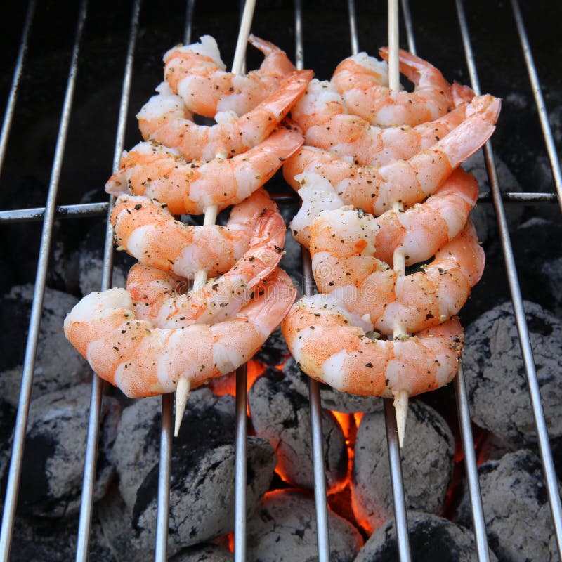 Grilled prawns stock image. Image of garden, appetizer - 6382911