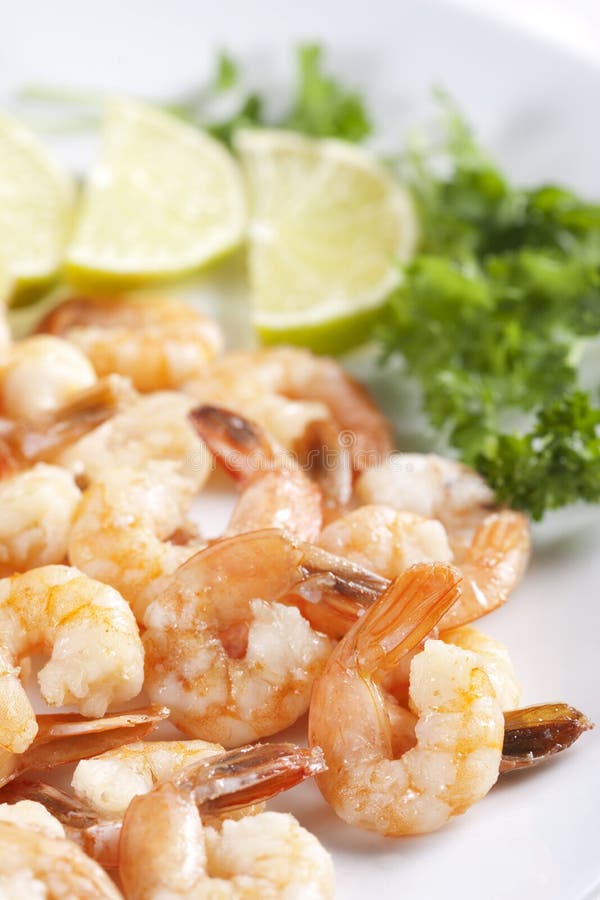 Shrimps with lime