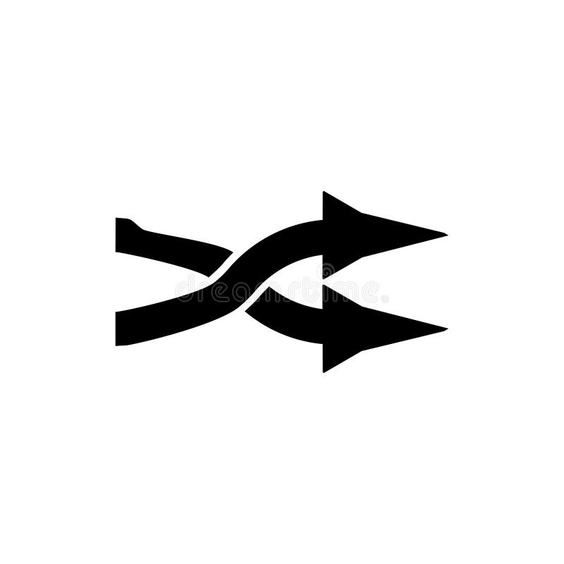 Shuffle icon. Video and music player arrow button vector illustration Shuffle icon. Video and music player arrow button vector illustration
