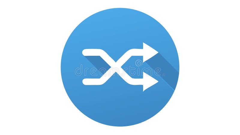 Shuffle randomisieren Musikplayer Funktion Symbol Vektordesign Generative AI vektor abbildung