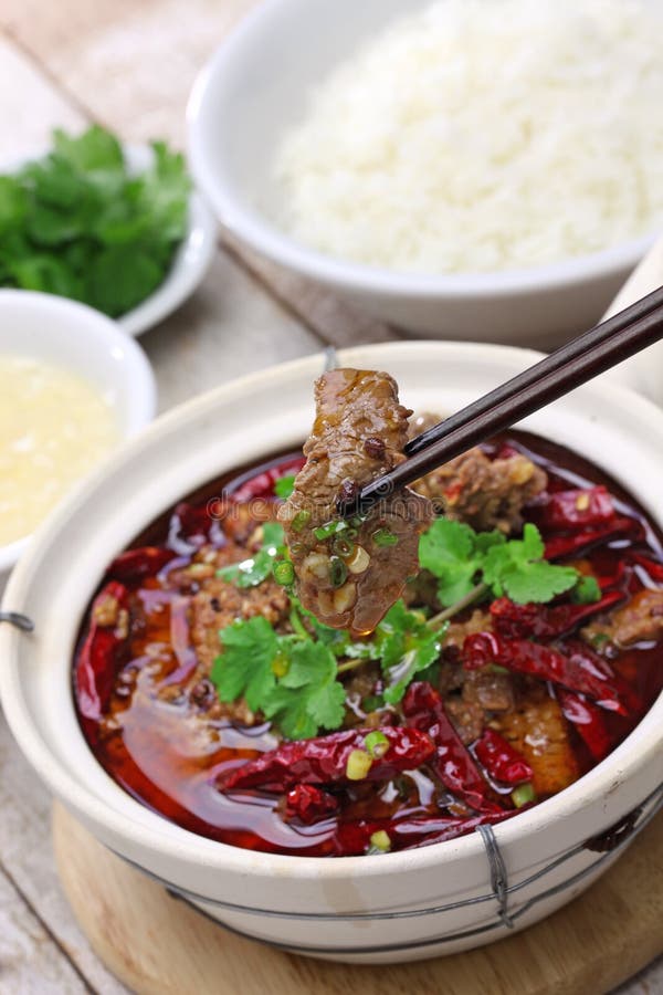 Clay Pot Beef Rice, Chinese Cuisine Stock Image - Image of bowl
