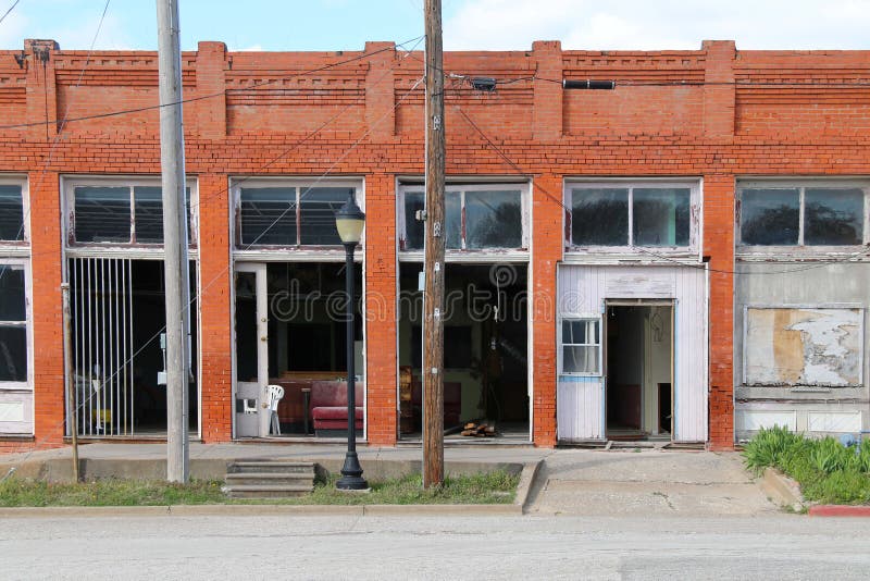 Abandoned Dilapidated Weathered Old Factory Warehouse Building Stock