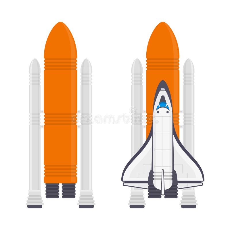 Space rocket with shuttle. royalty free illustration Space rocket with shuttle. royalty free illustration