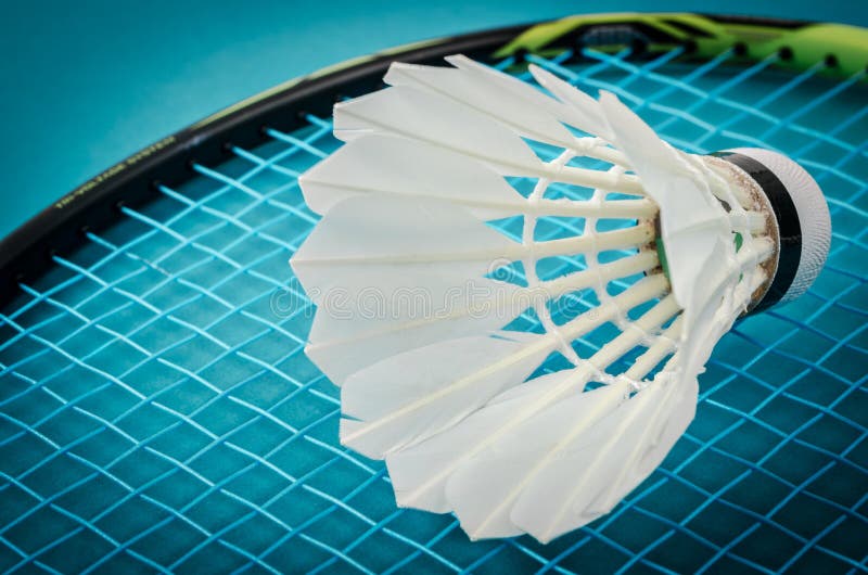 Shuttlecock and Badminton Racket. Stock Image Image of equipment