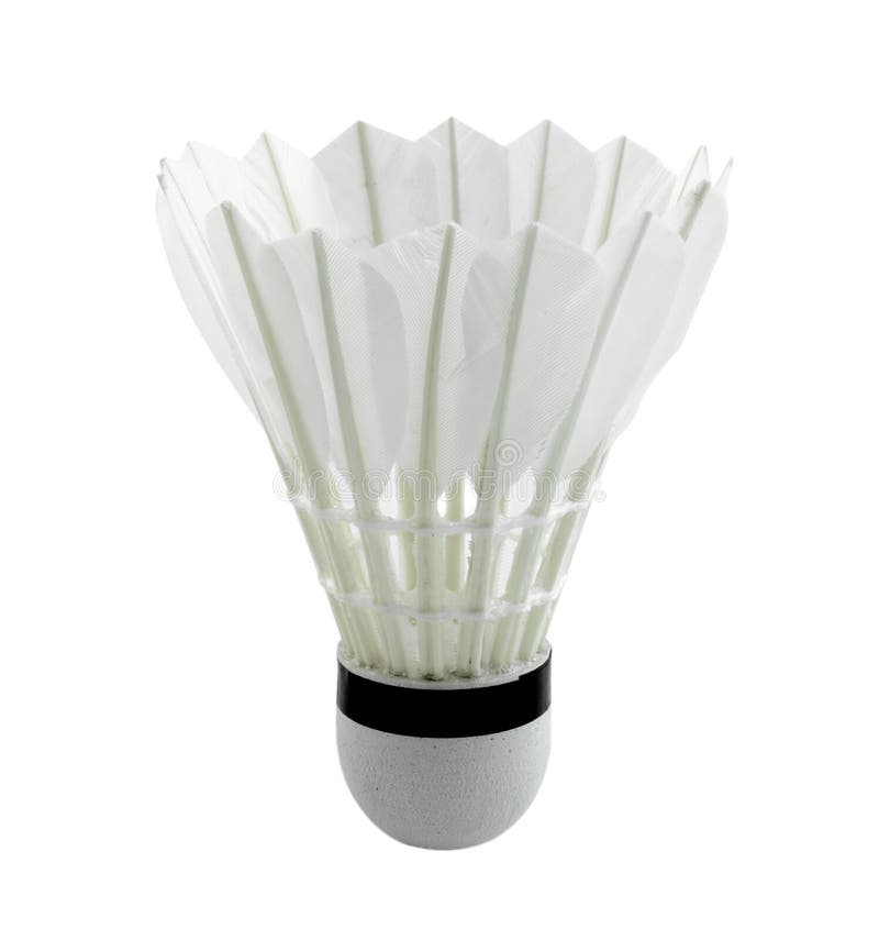 Shuttlecock Badminton On White Background Stock Photo Image of