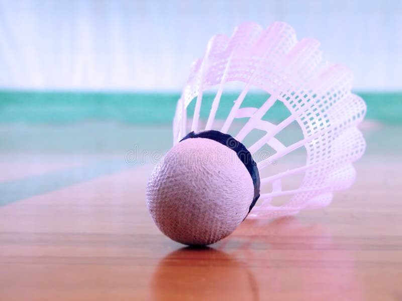 Shuttlecock on the floor