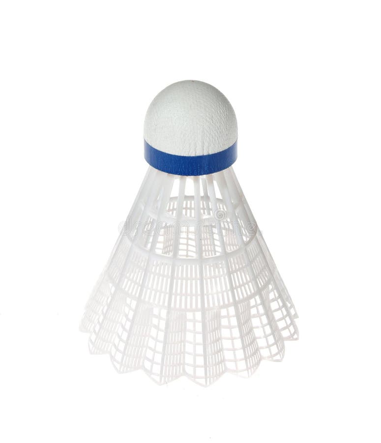 Shuttlecocks for badminton, photo on the white background. Shuttlecocks for badminton, photo on the white background