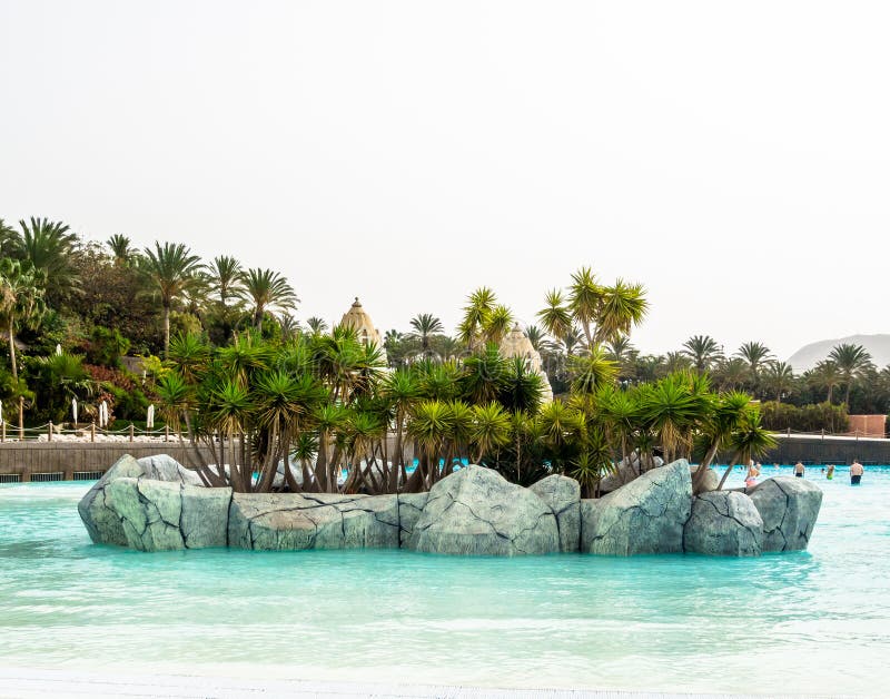 Siam Beach nel waterpark del Siam fotografia stock Siam Beach nel waterpark del Siam fotografia stock