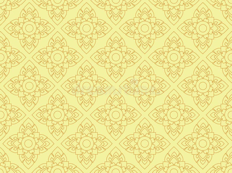 Pattern Thai orange with yellow background. Pattern Thai orange with yellow background.