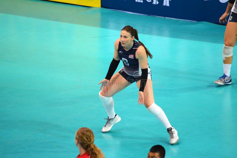 Siatkówka WGP: USA VS Tajlandzki zdjęcia royalty free Siatkówka WGP: USA VS Tajlandzki zdjęcia royalty free