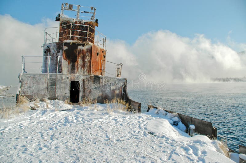 Siberia. Winter. A fog.