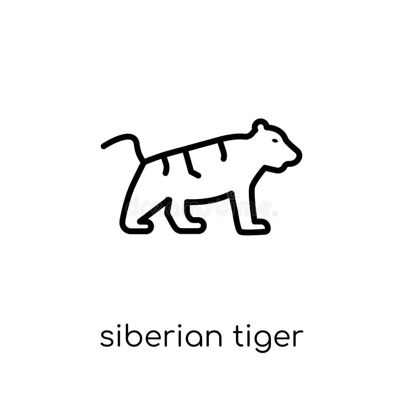 Tiger Logo Design In Thin Line Style Vector, A Lineal Icon Depicting Bengal  Tiger On White Background, Vector Illustration By Flat Icon And Dribbble,  Behance Hd PNG and Vector with Transparent Background