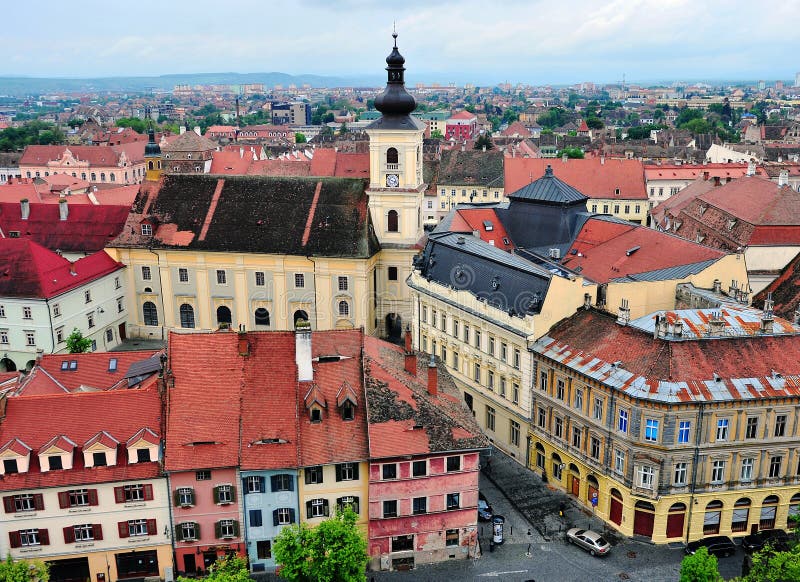 Sibiu Hermannstadt The City Of Transylvania Region Of Romania Editorial Image Image Of Transylvania Sibiu 76460125