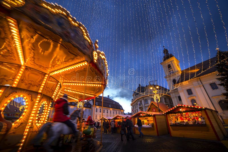 Sibiu Romania at Christmas time royalty free stock photography Sibiu Romania at Christmas time royalty free stock photography