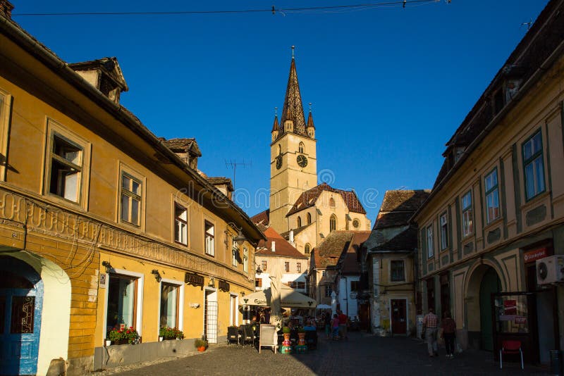 Local senior people play chess in the streets in the medieval city of  Sibiu.Transylvania.Romania Stock Photo - Alamy