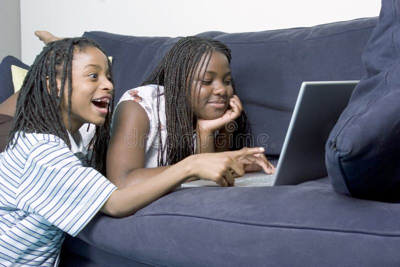 Siblings on the computer