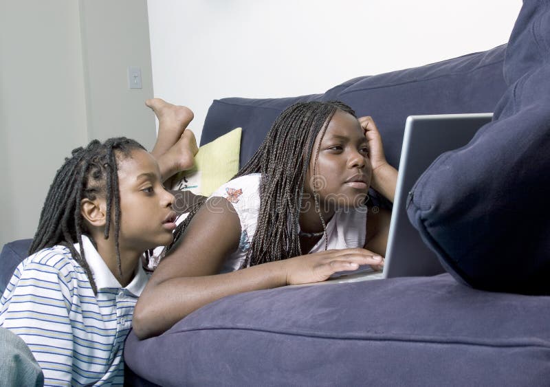 Siblings on the computer