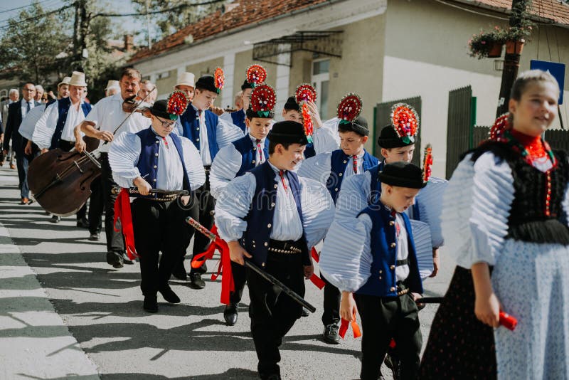 Sic Transilvania Romania 09.08.2018 traditional wedding day in the village