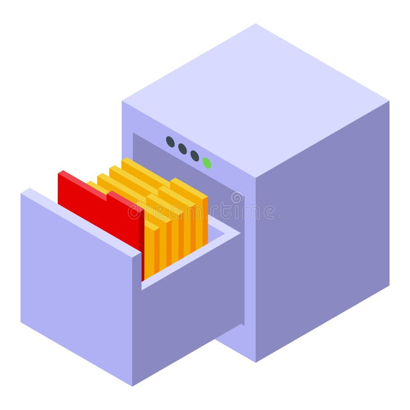 Sichere Ordner Sicherungssymbol Isometrischer Stil Vektor Abbildung Illustration von computer