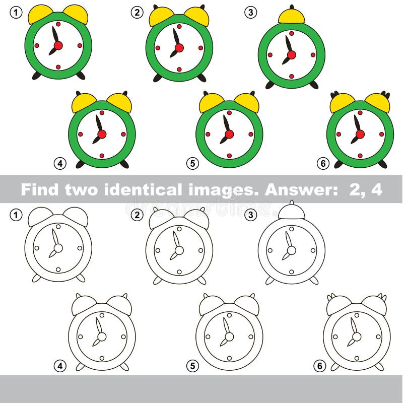 The educational kid matching game for preschool kids with easy gaming level, he task is to find similar objects, to compare items and find two same Clocks. The educational kid matching game for preschool kids with easy gaming level, he task is to find similar objects, to compare items and find two same Clocks.