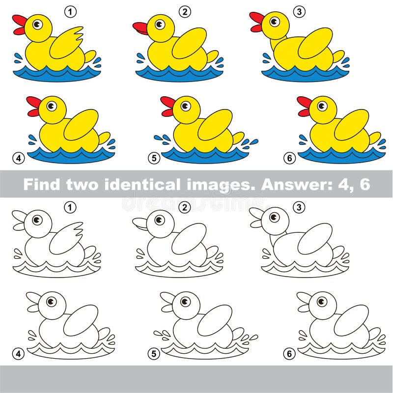 The educational kid matching game for preschool kids with easy gaming level, he task is to find similar objects, to compare items and find two same Small Yellow Ducks. The educational kid matching game for preschool kids with easy gaming level, he task is to find similar objects, to compare items and find two same Small Yellow Ducks