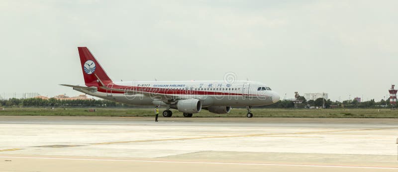 Sichuan Airlines Kina royaltyfri foto Sichuan Airlines Kina royaltyfri foto