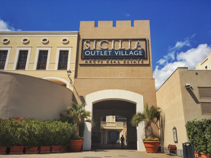 Sicilia Outlet Village Mall Editorial Image Image Of Plaza Island
