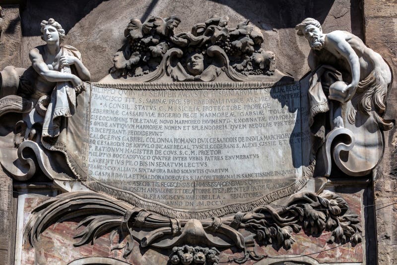 Sicilian Central Library in Palermo Stock Photo Image of statue