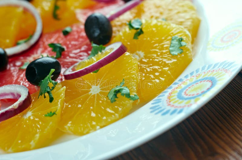 Sicilian orange salad stock photo. Image of orange, fresh - 52818894