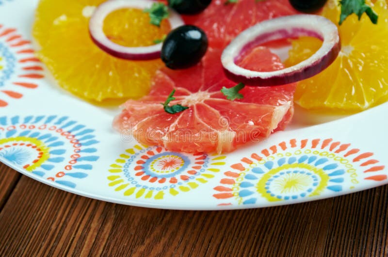 Sicilian orange salad stock image. Image of salad, healthy - 53025975