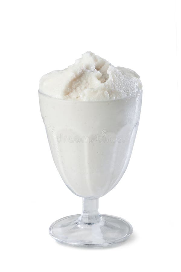 Siciliana Granita Doce Frio Isolada Em Fundo Branco Foto de Stock - Imagem  de tradicional, leite: 187999186