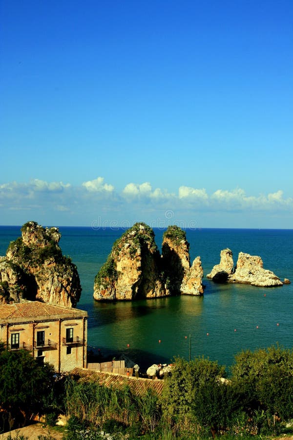 Sicily seascape, Tonnara Scopello stock photography Sicily seascape, Tonnara Scopello stock photography