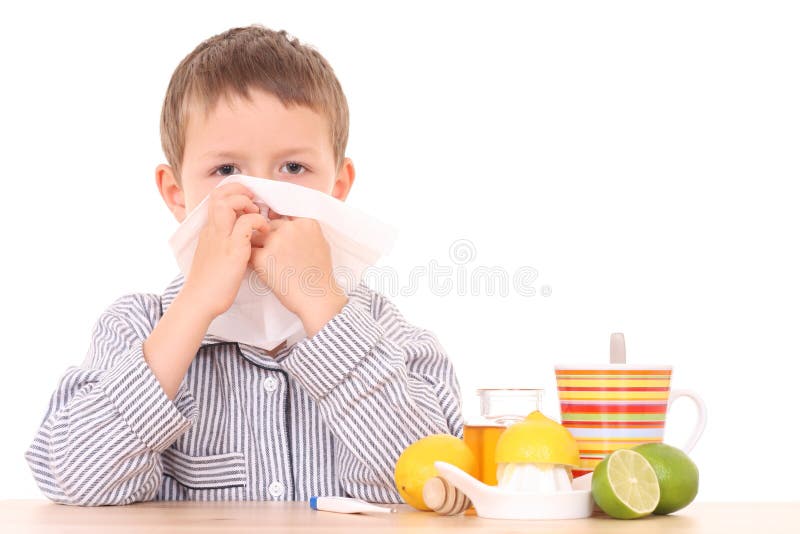 Sick child stock image Sick child stock image