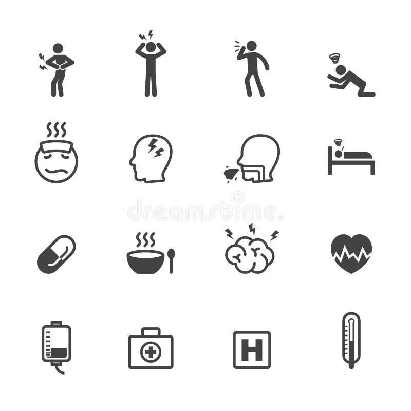 Sick icons royalty free illustration