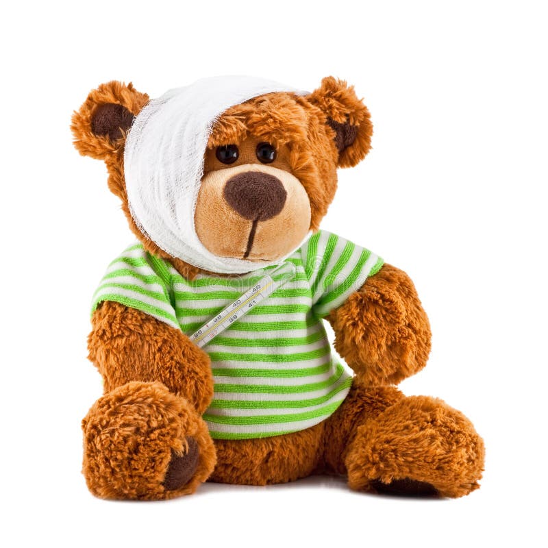 Sick plush toy stock photo. Image of hospital, fracture 37362004