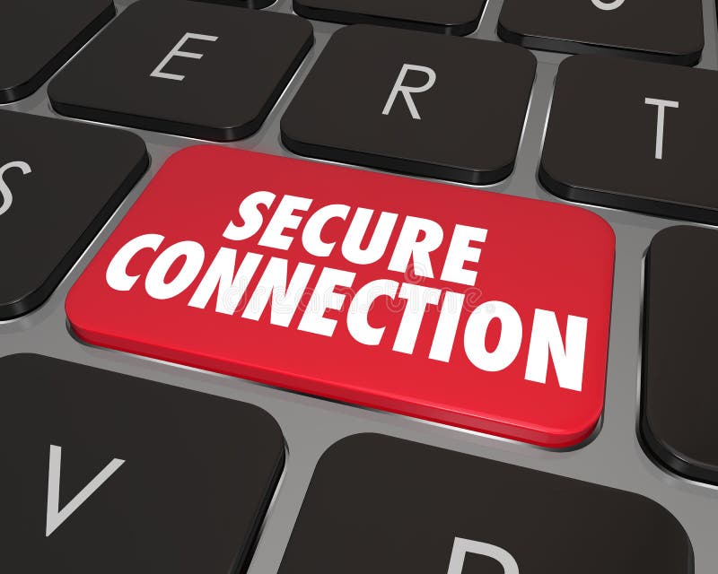 Sicurezza online di Internet di chiave di tastiera del computer del collegamento sicuro